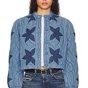Free People Quinn Quilted Jean Jacket